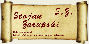 Stojan Zarupski vizit kartica